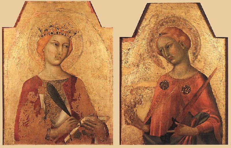 Simone Martini St Catherine and St Lucy Sweden oil painting art